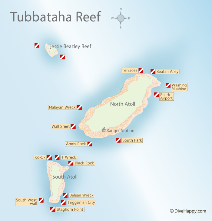 Tubbataha Reef Map